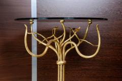 Maison Ramsay Pair of wrought gilt Iron Side tables - 853184