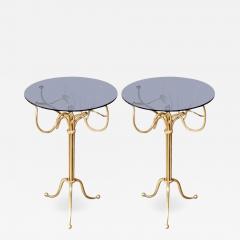 Maison Ramsay Pair of wrought gilt Iron Side tables - 854401