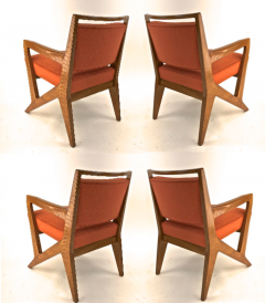 Maison Raphael rarest set of 4 oak arm chairs - 1519287