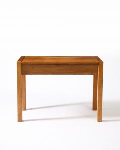 Maison Regain Elm Desk Console with Leather Pulls by Maison Regain France c 1950 - 4096305