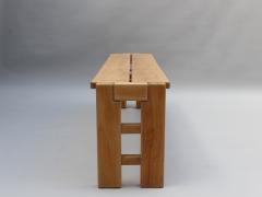 Maison Regain French 1970s Elm Bench by Maison Regain - 4610493
