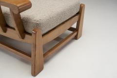 Maison Regain Pair of French Elm Wood Lounge Chairs by Maison Regain France 1970s - 4294926