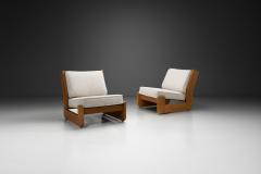 Maison Regain Pair of Maison Regain Lounge Chairs France Second half of the 20th Century - 4569412