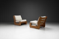 Maison Regain Pair of Maison Regain Lounge Chairs France Second half of the 20th Century - 4569413