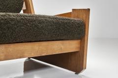 Maison Regain Pair of Sculptural Solid Elm Lounge Chairs by Maison Regain France Late 20th C - 4610803