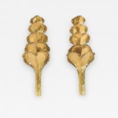 Maison Romeo French Large pair of brass sconces by Maison Romeo 1970s - 990897