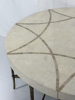 Maitland Smith 1980s Tessellated Stone Round Coffee Table Maitland Smith Style - 4765918