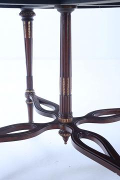 Maitland Smith A Maitland Smith crotch mahogany center table having a tessellated marble top  - 3430008