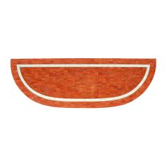 Maitland Smith Art Deco Style Console in Pen Shell Mother of Pearl and Red Travertine 1970s - 2055603