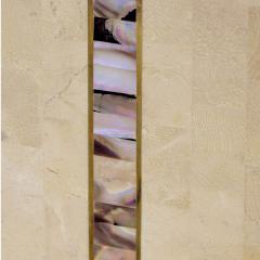 Maitland Smith Dining Table In Tessellated Fossilized Coral and Abalone 1970s - 2095413
