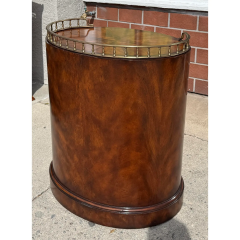Maitland Smith Directoire Style Maitland Smith Oval Mahogany Night Stand End Table - 4117824