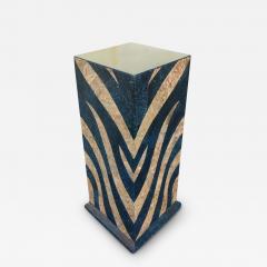 Maitland Smith Dramatic Vintage Maitland Smith Tall Tapered Marble Stone Pedestal Tiger Print - 2625654