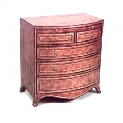 Maitland Smith English Georgian Style Leather Bachelors Chest - 4656217