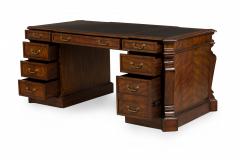 Maitland Smith English Regency Style Wooden 2 Cabinet Kneehole Desk - 4169170