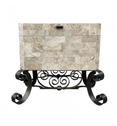 Maitland Smith Hollywood Regency Tessellated Marble Trunk or Side Table by Maitland Smith - 2537375