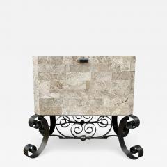 Maitland Smith Hollywood Regency Tessellated Marble Trunk or Side Table by Maitland Smith - 2541266