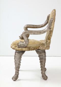 Maitland Smith Maitland Smith Carved Grotto Chair with Dolphin Arms - 2935210