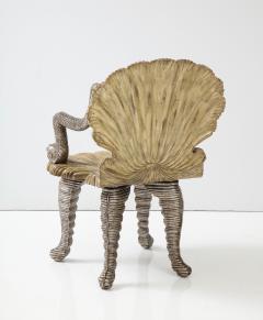 Maitland Smith Maitland Smith Carved Grotto Chair with Dolphin Arms - 2935220