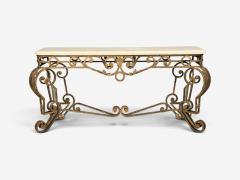 Maitland Smith Maitland Smith Console Table Gilt Metal Marble Philippines 1980s - 4723143