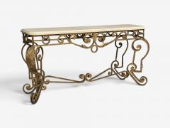 Maitland Smith Maitland Smith Console Table Gilt Metal Marble Philippines 1980s - 4723147