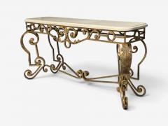 Maitland Smith Maitland Smith Console Table Gilt Metal Marble Philippines 1980s - 4723149