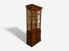 Maitland Smith Maitland Smith Flame Mahogany Chinese Chippendale Style Bookcases 1970s - 4149431