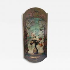 Maitland Smith Maitland Smith Neoclassical Still Life Floral Painting Hand Painted Panel - 4290721