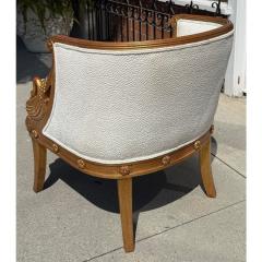 Maitland Smith Maitland Smith Swan Arm Giltwood Occasional Chair - 4324653