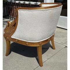 Maitland Smith Maitland Smith Swan Arm Giltwood Occasional Chair - 4324654