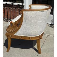 Maitland Smith Maitland Smith Swan Arm Giltwood Occasional Chair - 4324655