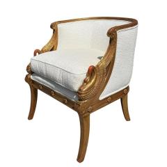 Maitland Smith Maitland Smith Swan Arm Giltwood Occasional Chair - 4324665