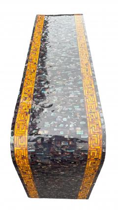 Maitland Smith Maitland Smith Tessellated Faux Tortoise And Mother Of Pearl Console Table - 4330271
