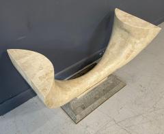 Maitland Smith Maitland Smith Tessellated Fossil Stone and Brass Coffee Table Mid Century - 2618194