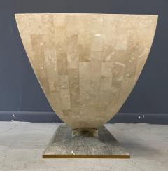 Maitland Smith Maitland Smith Tessellated Fossil Stone and Brass Coffee Table Mid Century - 2618198