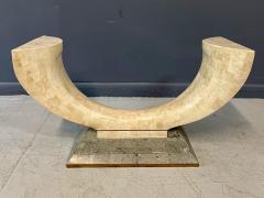 Maitland Smith Maitland Smith Tessellated Fossil Stone and Brass Coffee Table Mid Century - 2618200