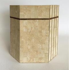 Maitland Smith Maitland Smith Tessellated Stone Lidded Box Side Table wiith Storage - 4530084
