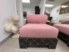 Maitland Smith Maitland Smith Tesselleted Stone And Brass Chaise Longue - 4326544