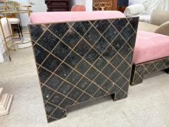 Maitland Smith Maitland Smith Tesselleted Stone And Brass Chaise Longue - 4326597
