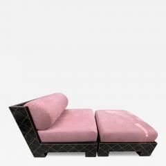 Maitland Smith Maitland Smith Tesselleted Stone And Brass Chaise Longue - 4327665