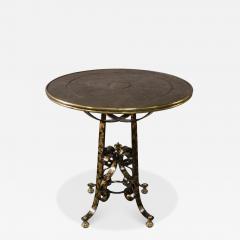 Maitland Smith Maitland Smith Wrought Iron Metal Top Side Table - 4532695