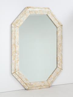 Maitland Smith Maitland Smith octagonal tessellated stone and inlaid brass mirror - 1014159