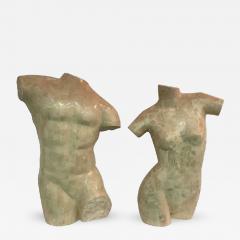 Maitland Smith Male and Female Tessellated Marble Busts by Maitland Smith - 423929