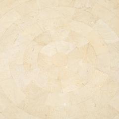 Maitland Smith Mid Century Drum Form Brass Inlay Tessellated Stone Side Table by Maitland Smith - 4489683