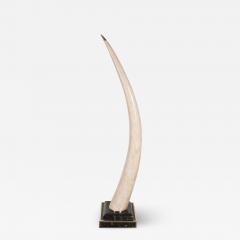 Maitland Smith Mid Century Modern Tessellated Stone Tusk with Brass Detailing by Maitland Smith - 1618096