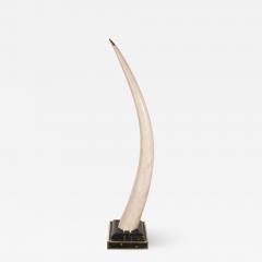 Maitland Smith Mid Century Modern Tessellated Stone Tusk with Brass Detailing by Maitland Smith - 1650344