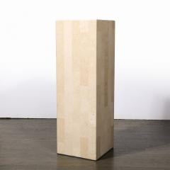 Maitland Smith Mid Century Modernist Tessellate Stone Pedestal by Maitland Smith - 3473742