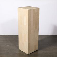 Maitland Smith Mid Century Modernist Tessellate Stone Pedestal by Maitland Smith - 3473745