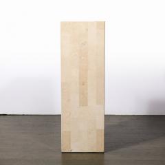 Maitland Smith Mid Century Modernist Tessellate Stone Pedestal by Maitland Smith - 4231302