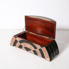Maitland Smith Mid Century Tessellated Marble Demilune Box by Celerie c for Maitland Smith - 4514395