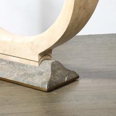 Maitland Smith Mid Century Tessellated Stone Console Table W Brass Inlays by Maitland Smith - 4490080